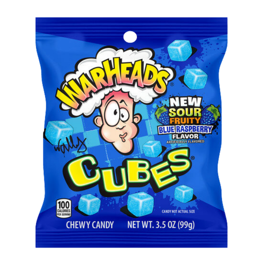 Warheads Cubes Blue Raspberry PEG (12x99g)
